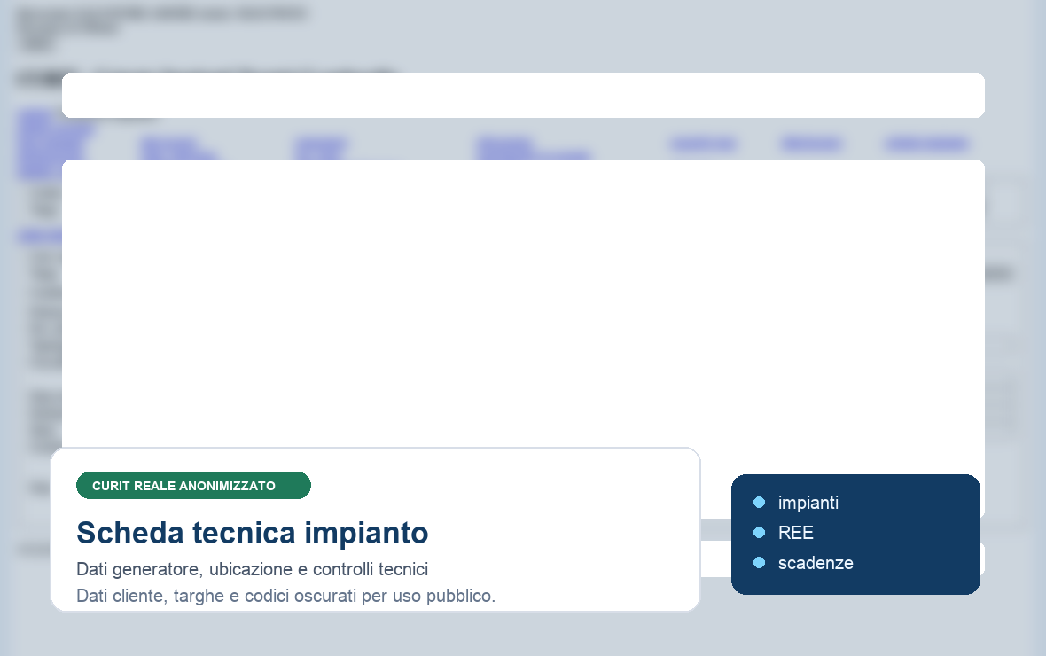 Dati tecnici e generatore - schermata CURIT reale anonimizzata